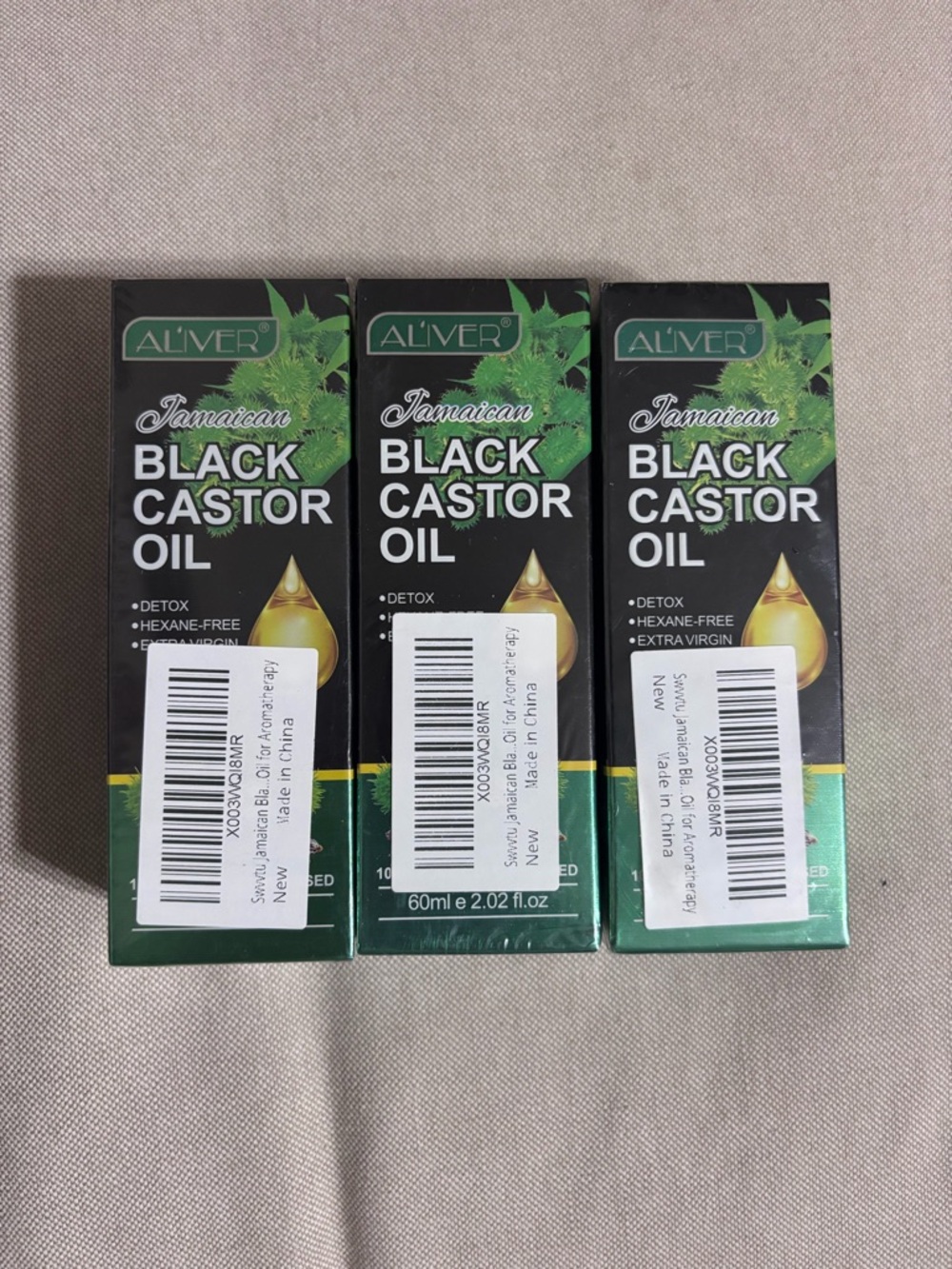 Jamaican Black Castor Oil by ALIVER - pack of 3